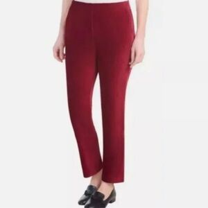 Hilary Radley Burgundy Straight Leg Pants